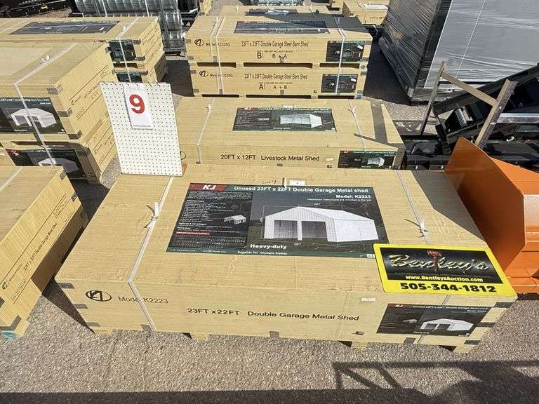 2025 KJ DOUBLE GARAGE METAL SHED MODEL: K2223, 23' X 22'