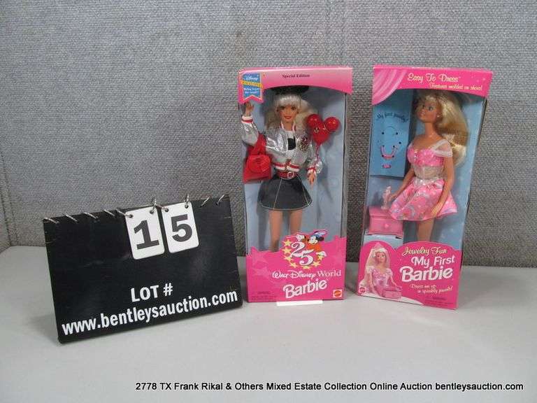 LOT 2: 1996 BARBIE WALT DISNEY WORLD SPECIAL EDITION 25TH ANNIVERSARY, 1996 MATTEL JEWELRY FUN MY FI
