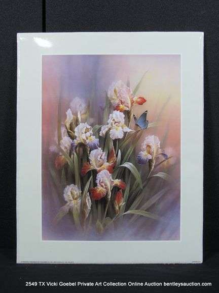 "BUTTERFLY & IRISES"
