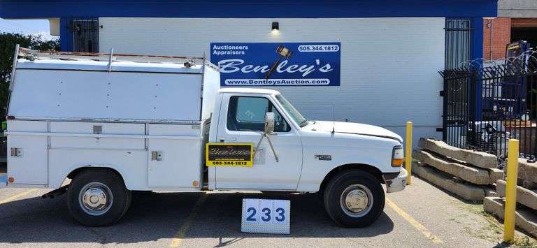 1996  FORD  F-250 PICKUP  W/ COVERED SERVICE BED  168,903 MILES