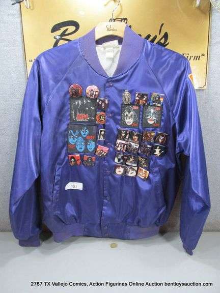 "KISS ARMY" BOMBER JACKET - PURPLE, SIZE X-LARGE
