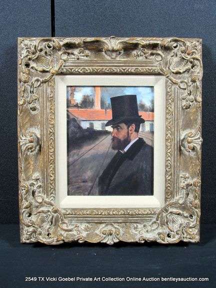 "HENRI ROUART IN FRONT OF HIS FACTORY", C.A. 1895 16 X 18
