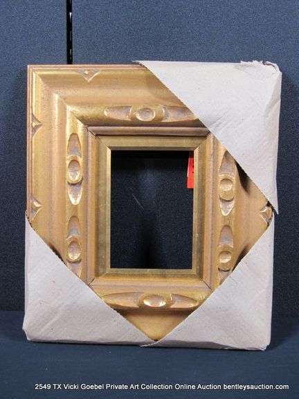 GOLD PAINTED, CARVED ORNATE WOODEN FRAME 13 X 15
