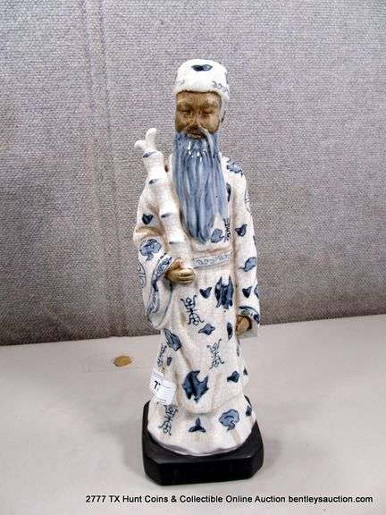 LOT: 16" TALL ORIENTAL CERAMIC STATUE