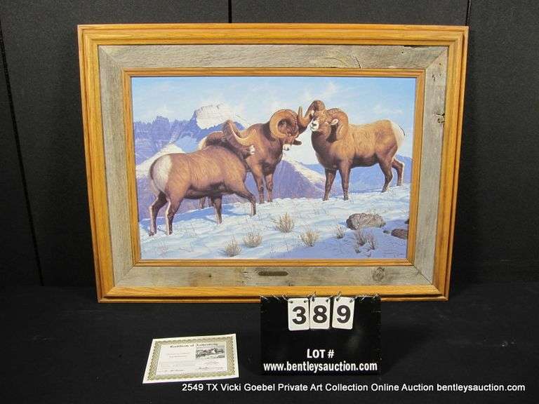 FRAMED LIMITED EDITION REPRODUCTION LITHOGRAPH - TOM MANSANAREZ - 1998 - L.E. 12/95 "MEETING THE CHA