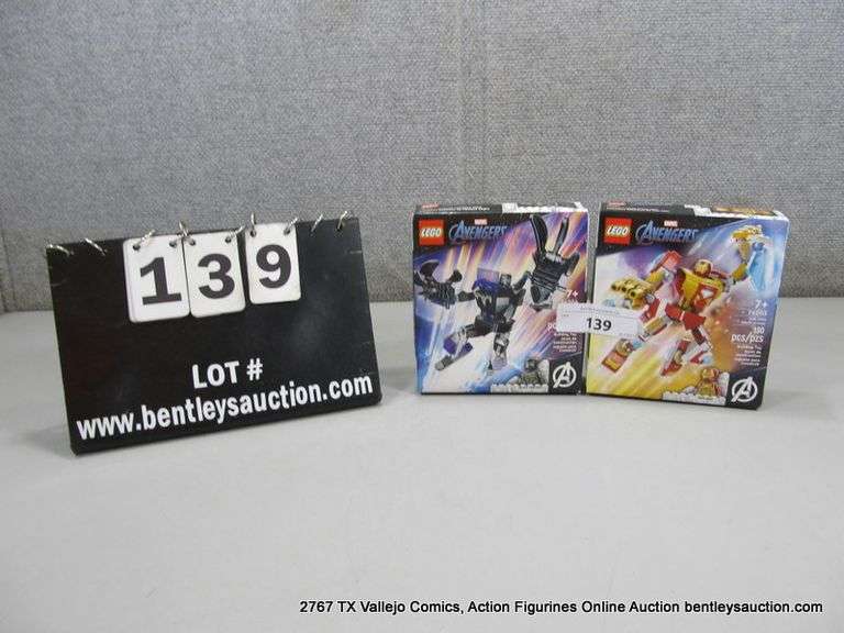 LOT: (2) LEGO MARVEL AVENGERS BLACK PANTHER & IRONMAN