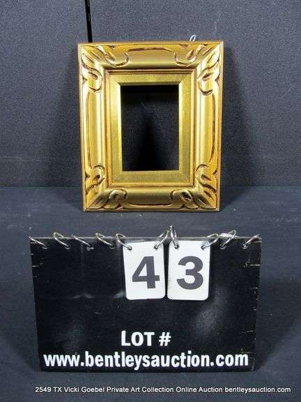 GOLD PAINTED, CARVED ORNATE WOODEN FRAME 11 X 13