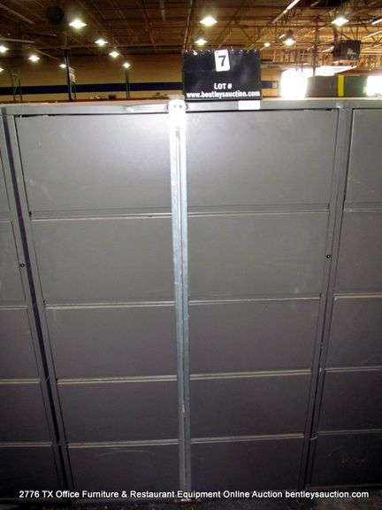 GRAY 40" X 27" X 67 1/2" 5 DRAWER STEEL LATERAL FILE CABINET, MERIDIAN