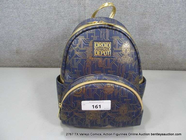 DISNEY STAR WARS 'DROID DEPOT" NAVY BLUE & GOLD BACK PACK