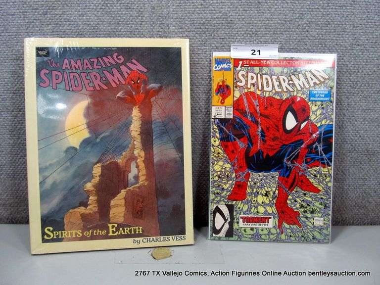 LOT: (2) SPIDERMAN 1 MC FARLANE HARDBACK "SPIDERMAN SPIRITS OF EARTH"