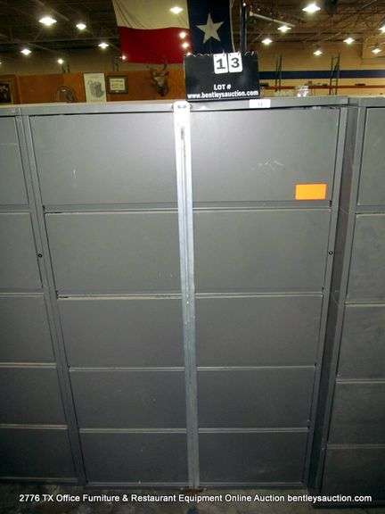 GRAY 40" X 27" X 67 1/2" 5 DRAWER STEEL LATERAL FILE CABINET, MERIDIAN