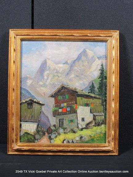 CHATEAU IN THE SWISS ALPS 15 X 17