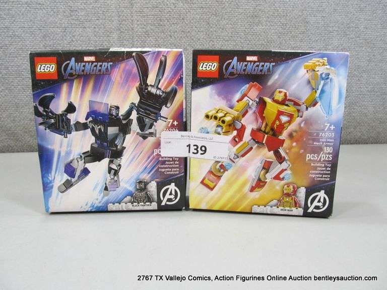 LOT: (2) LEGO MARVEL AVENGERS BLACK PANTHER & IRONMAN