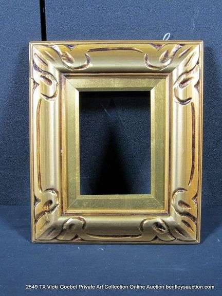 GOLD PAINTED, CARVED ORNATE WOODEN FRAME 11 X 13