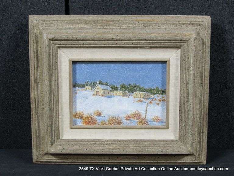 SMALL NM VILLAGE SNOWFALL 11 X 13