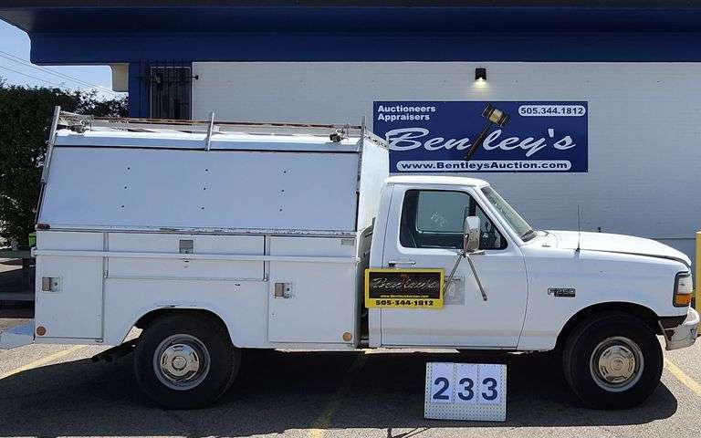 1996  FORD  F-250 PICKUP  W/ COVERED SERVICE BED  168,903 MILES
