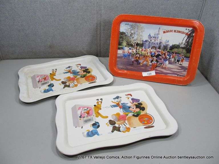 LOT: (3) DISNEY RETRO ALUMINUM EATING TRAYS