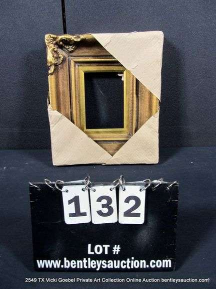 GOLD/BRONZE PAINTED, CARVED WOODEN FRAME 12 X 14
