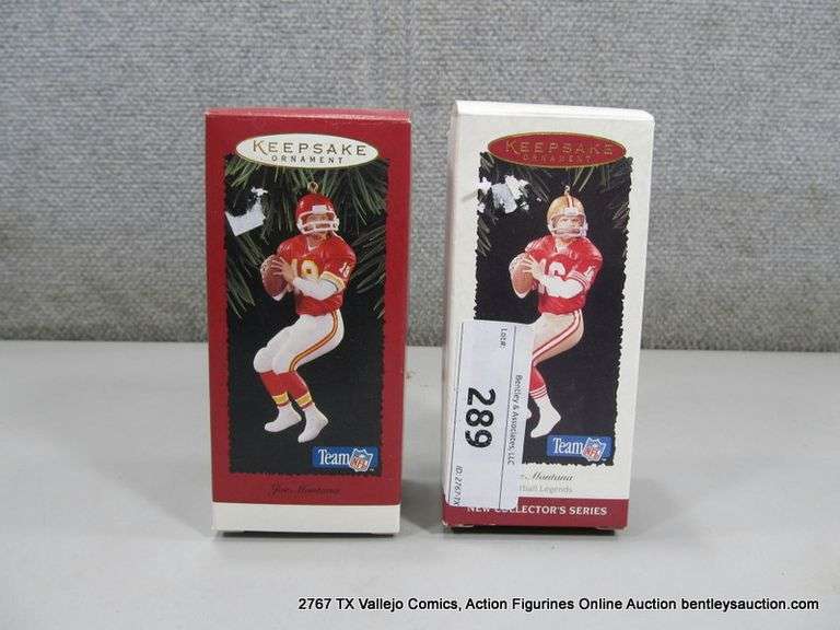 LOT: (2) HALLMARK JOE MONTANA ORNAMENTS