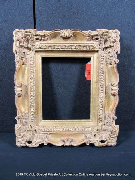 GOLD PAINTED, CARVED ORNATE WOODEN FRAME 15 X 17