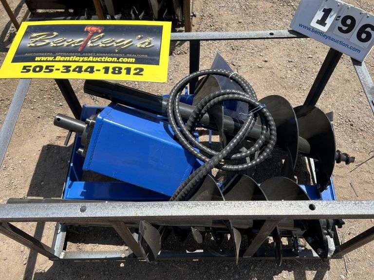 2024/2025 AGT SKID STEER AUGER MODEL: SSECAG-Y WITH 3 BITS - 6", 12", 14" AUGERS,