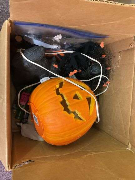 BOX: ASSORTED PUMPKIN HALLOWEEN DÉCOR