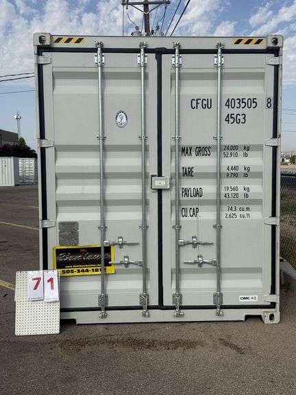 2025 4-SIDE DOOR 40' HIGH CUBE CONTAINER, CFGU 403505 8 (NO KEY OR TITLE)