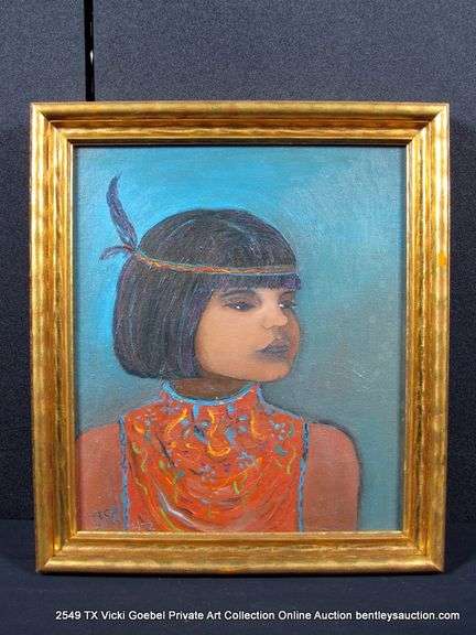 UNKNOWN: NATIVE AMERICAN GIRL 14 X 16