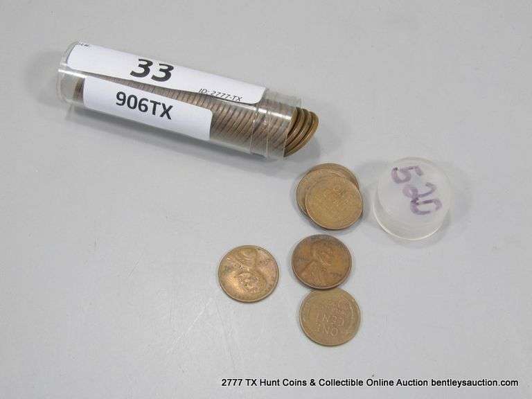 1952-D WHEAT PENNY CENT ROLL (QTY: 50)