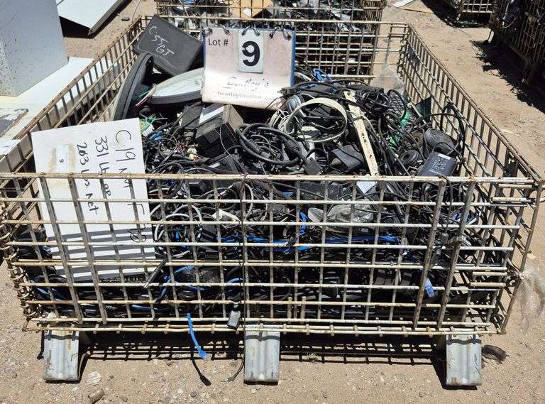 CONTENTS ONLY: WIRE IN BASKET, 331 GROSS LBS., 203 NET LBS.