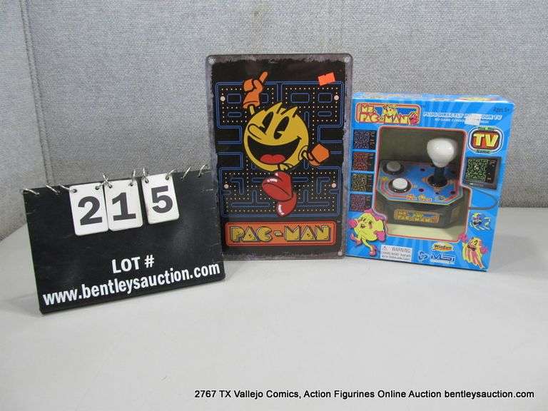 LOT: (2) PACMAN WALL ART & MS. PACMAN PLUG AND PLAY