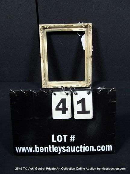 WHITE-WASHED, CARVED ORNATE WOODEN FRAME 9 X 11