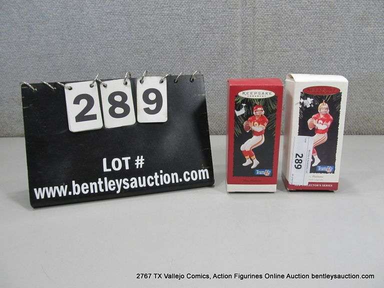 LOT: (2) HALLMARK JOE MONTANA ORNAMENTS