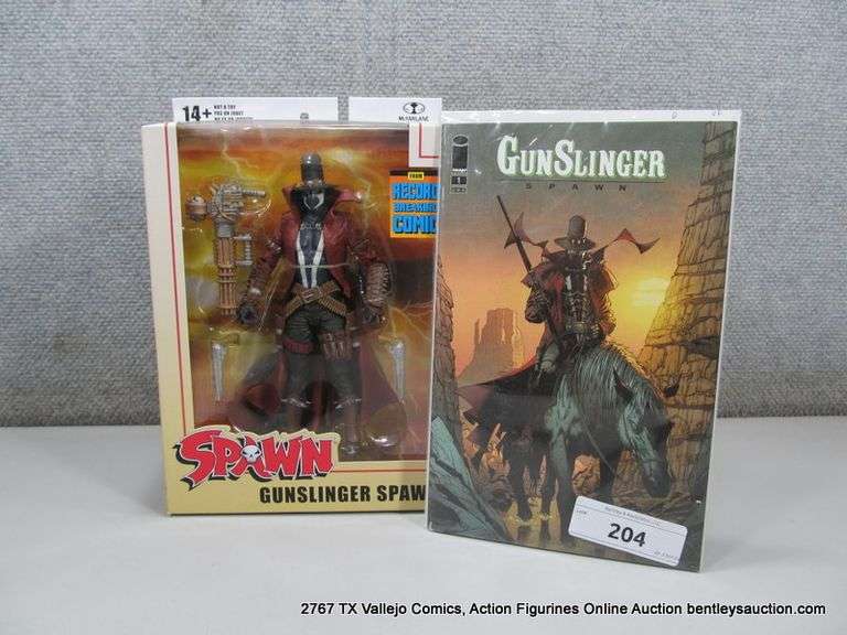 LOT: (2) GUNSLINGER SPAWN ACTION FIGURE & GUN SLINGER COMIC