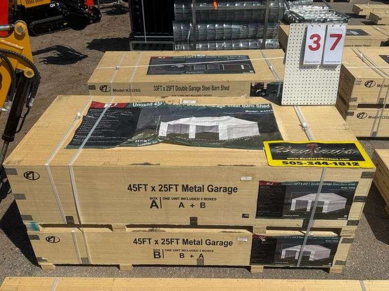 2025 KJ DOUBLE GARAGE STEEL BARN SHED MODEL: K4525, 45' X 25'