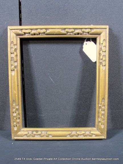 BRONZE PAINTED, CARVED WOODEN FRAME 13 X 15