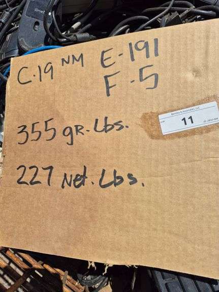 CONTENTS ONLY: WIRE IN BASKET, 355 GROSS LBS., 227 NET LBS.