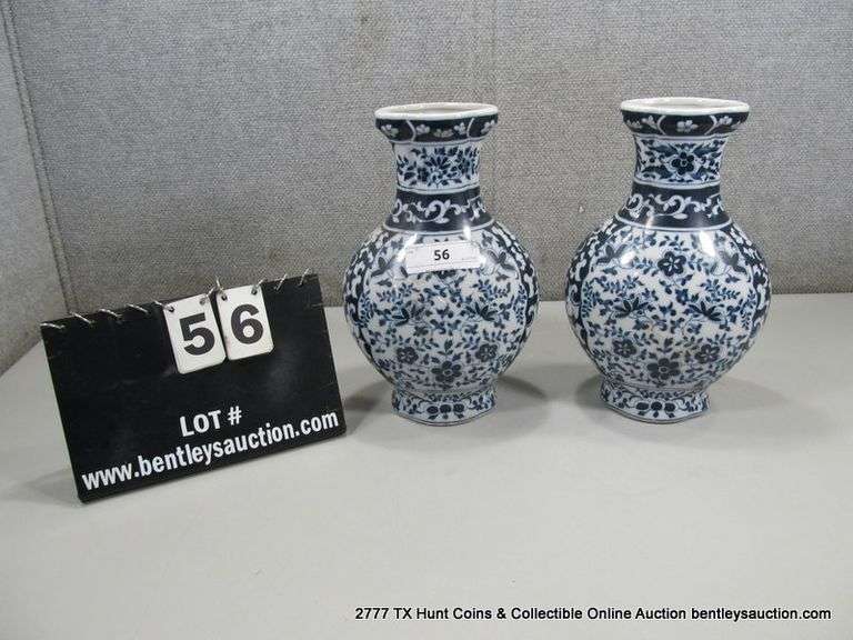 2: ASIAN DECORATIVE VASES, CERAMIC  (12" X 7")