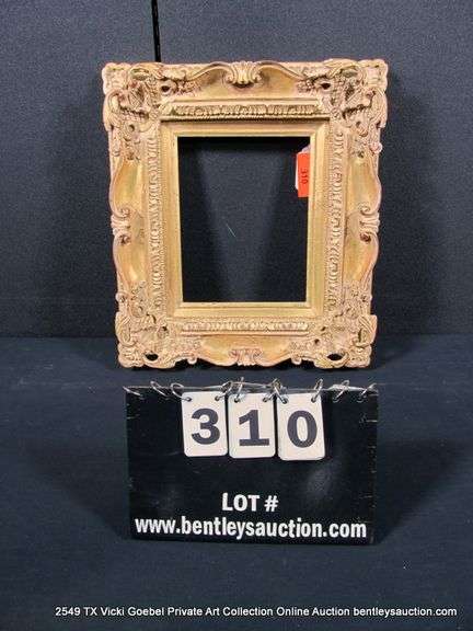 GOLD PAINTED, CARVED ORNATE WOODEN FRAME 15 X 17