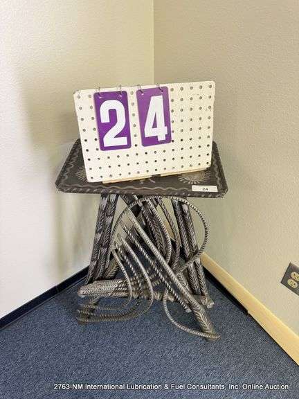 WOOD STAND, 28" X 19" X 12"
