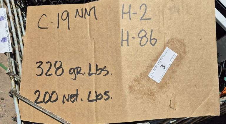 CONTENTS ONLY: WIRE IN BASKET, 328 GROSS LBS., 200 NET LBS.