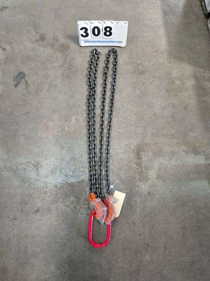 2024/2025 7' DOUBLE LEGS LIFTING CHAIN SLING 5/16" 7' MODEL: LHR-G80, S/N: ZWD202502061-79
