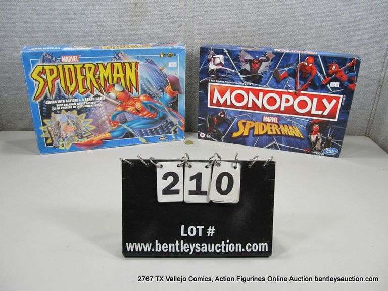 LOT: (2) SPIDERMAN BOARD GAMES MONOPOLY/SWING INTO ACTION