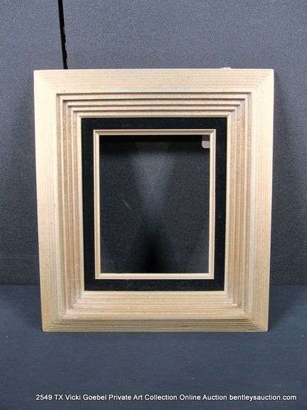 DARK STAINED , CARVED WOODEN FRAME 16 X 18