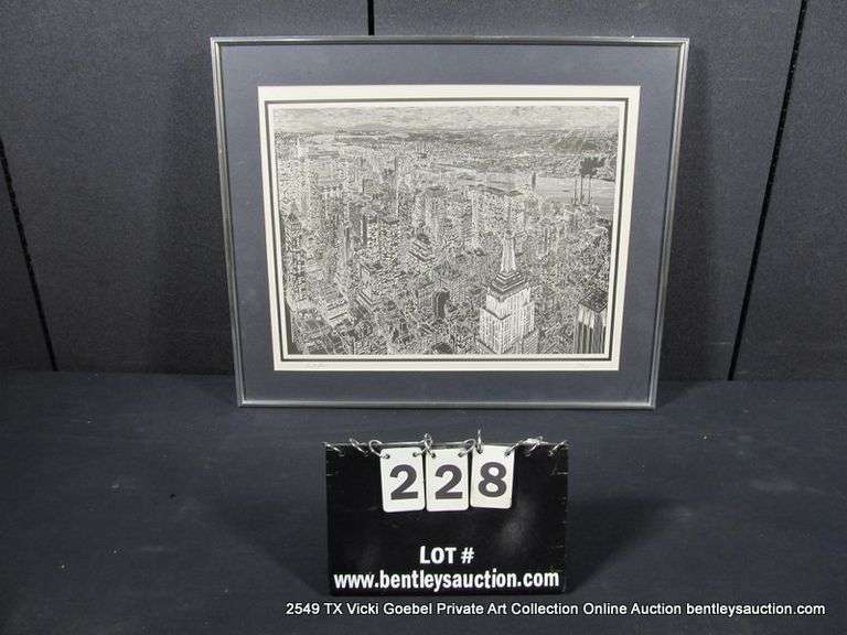 SKYSCRAPERS AT NIGHT SIGNED #131/500 20 X 24