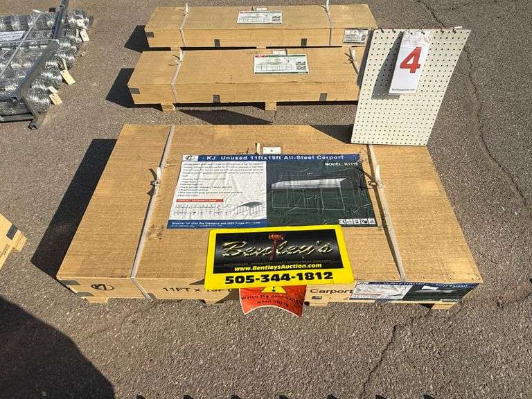 2025 KJ ALL STEEL CARPORT MODEL: K1119, 11' X 19'