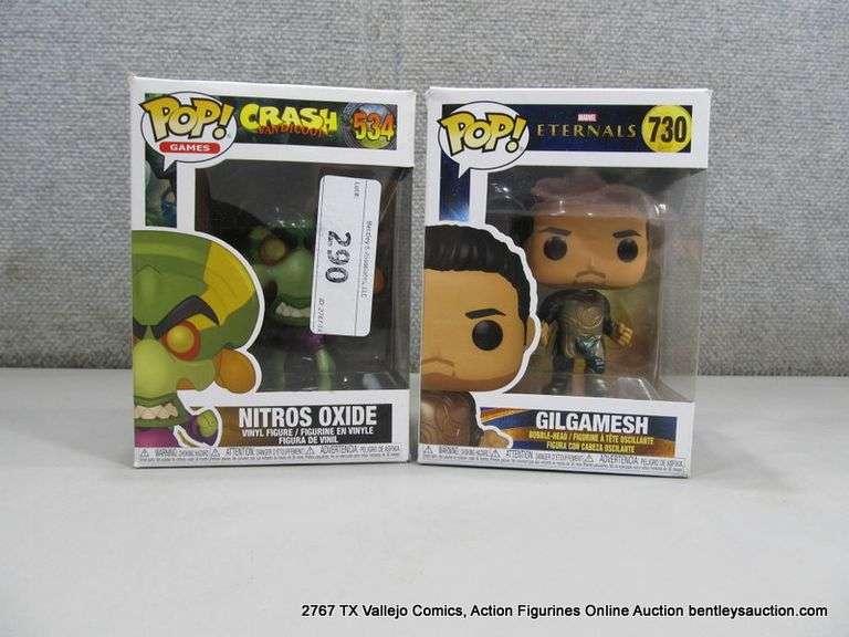 LOT: (2) ASSORTED FUNKO POP! MARVEL AND CRASH BANDICOOT