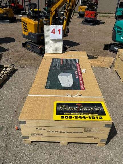 2025 ALL METAL SINGLE GARAGE METAL SHED MODEL: K1220, 12' X 20'