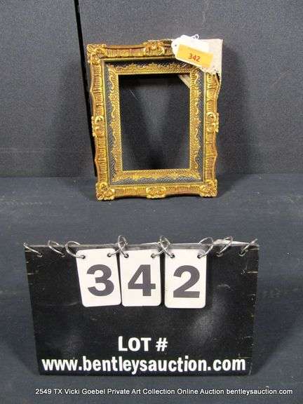 GOLD & BLACK PAINTED CARVED ORNATE WOODEN FRAME 10 X 12