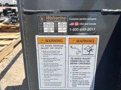 2025 WOLVERINE SKID STEER GRAPPLE BUCKET ATTACHMENT MODEL: GB-11-72W, 72"
